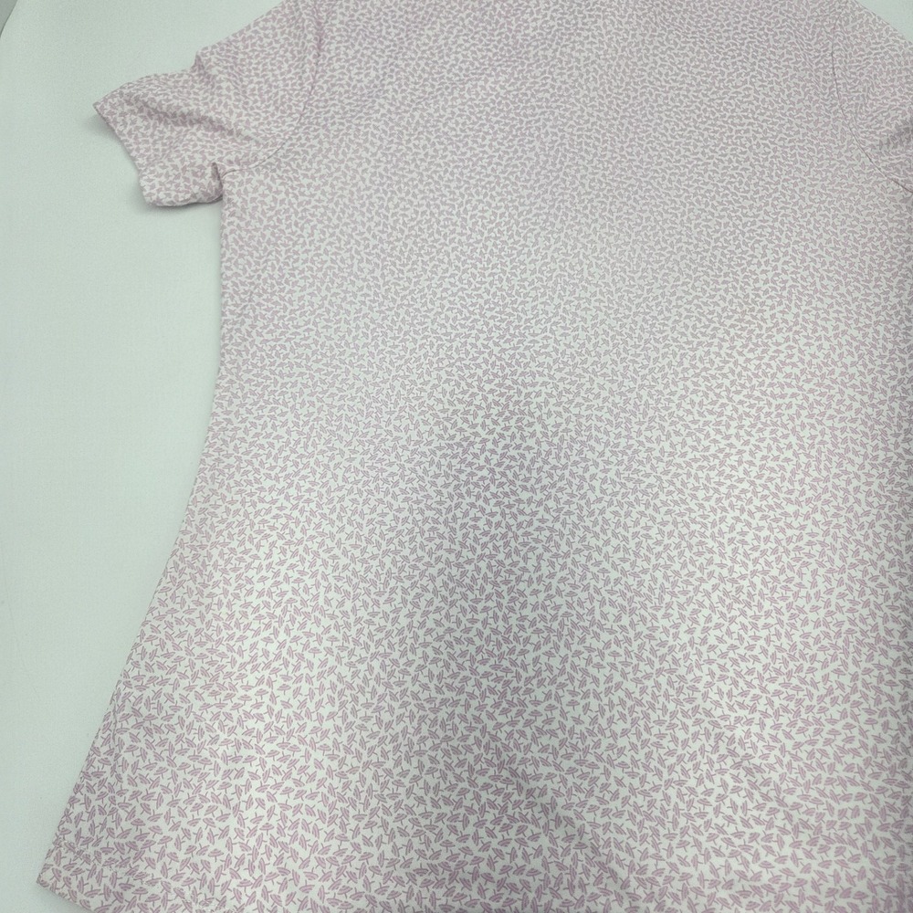 Women's Greg Norman PlayDry Short Sleeve Mock Neck Shirt Medium Napa Valley Pink - Picture 10 of 11